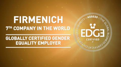 FIRMENICH, 7TH COMPANY IN THE WORLD TO BE GLOBALLY CERTIFIED BY EDGE FOR WORKPLACE GENDER EQUALITY